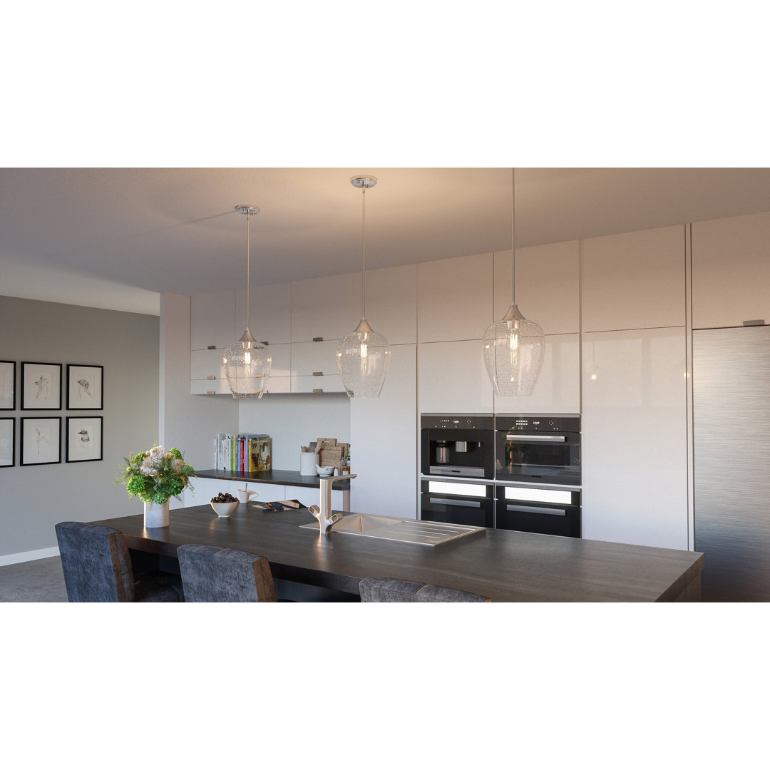 Shropshire 1 - Light Brushed Nickel Single Pendant Beachcrest Home™