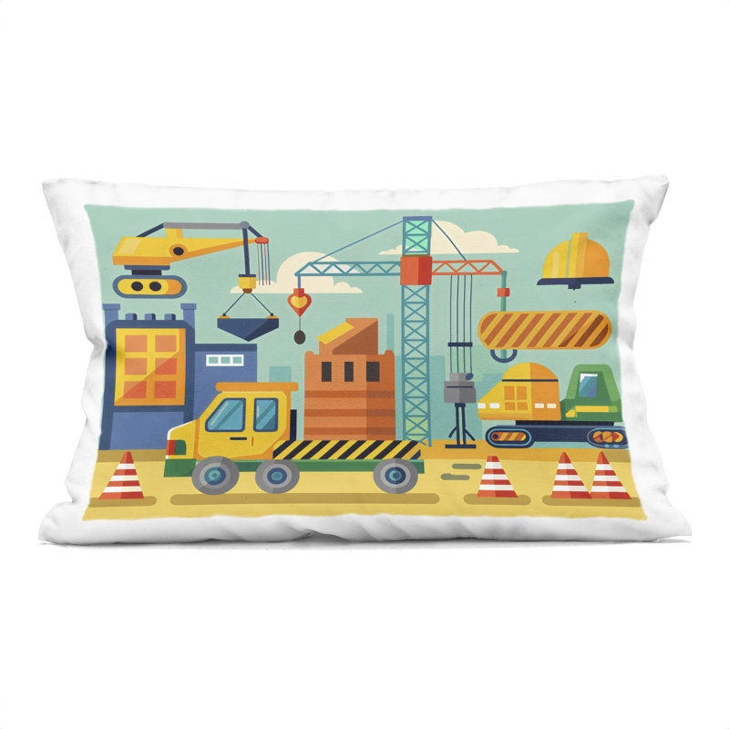 Coussin décoratif Industrial Construction Site, imprimé par Creative Studio, 14 x 7 x 20