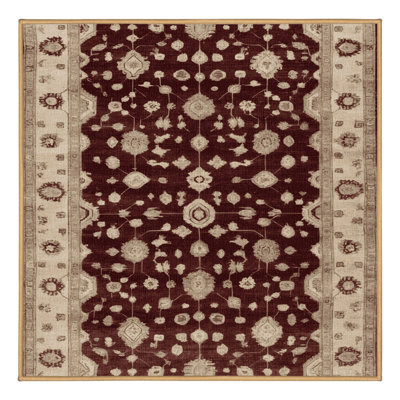 Tapis brun lavable à la machine
