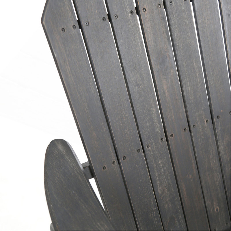 Chaise berçante Malibu Adirondack, Gris foncé