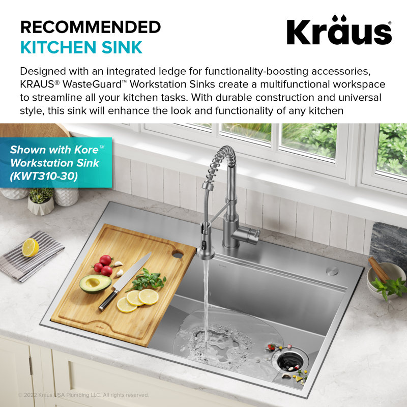 Matte Gray Stainless Steel Continuous Feed Garbage Disposal