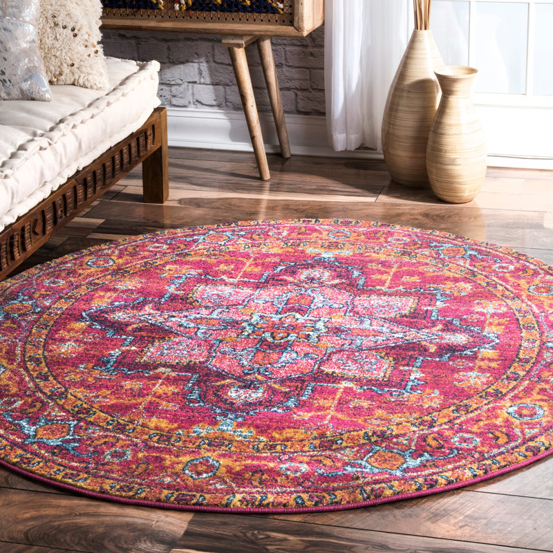 Barksdale Oriental Area Rug, Round 152cm