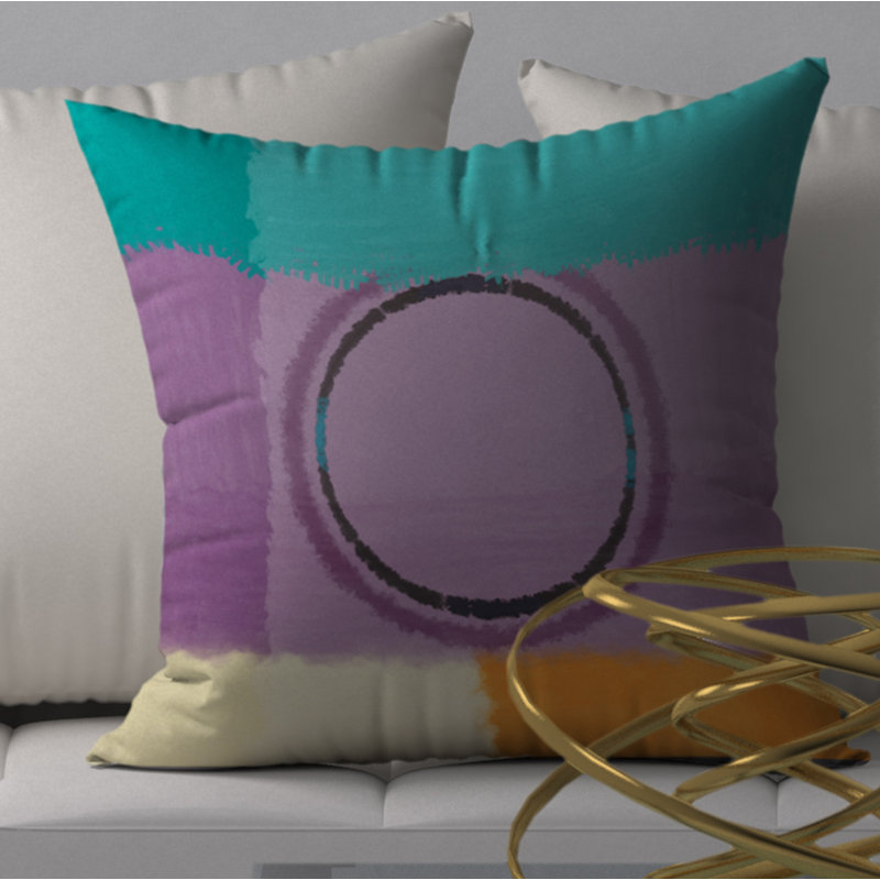 Abstract Reversible Throw Pillow, 20" H x 20" W