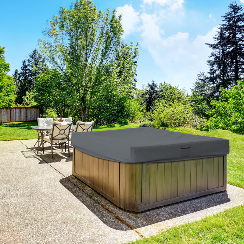 Hot Tub Jacuzzi Outdoor Gazebo Covers/ Cover for Square Hot Tub, Waterproof UV & Weather Resistant Protector, Beige