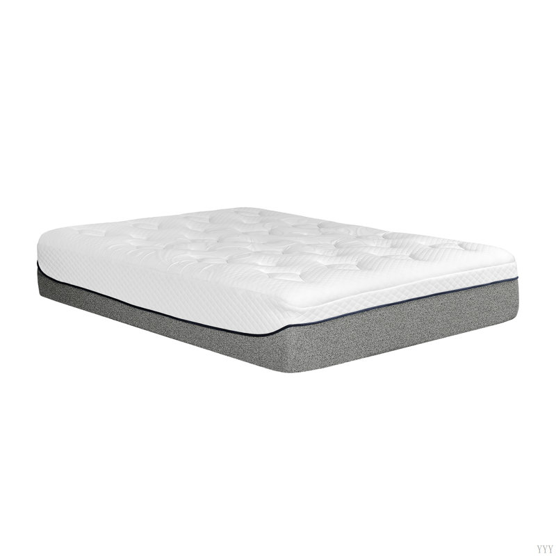 Ultra pelucheux 13 po Matelas moyen en mousse viscoélastique imprégnée de gel pour lit dans une boîte avec housse en jacquard double couche