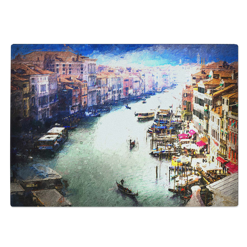 Glass Grand Canal in Venice Italy Chopping Board, 28.5 cm W x 20 cm L