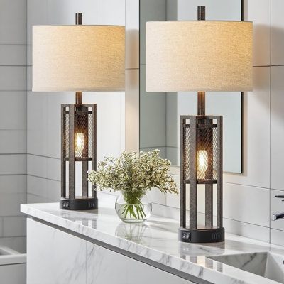 Ensemble de 2 lampes de table Farmhouse Industrial