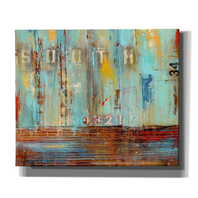 «Eping Graffiti« Crossing the Tracks II »par Erin Ashley, art mural sur toile, 24 po x 20 po, H 20 po x l 24 po