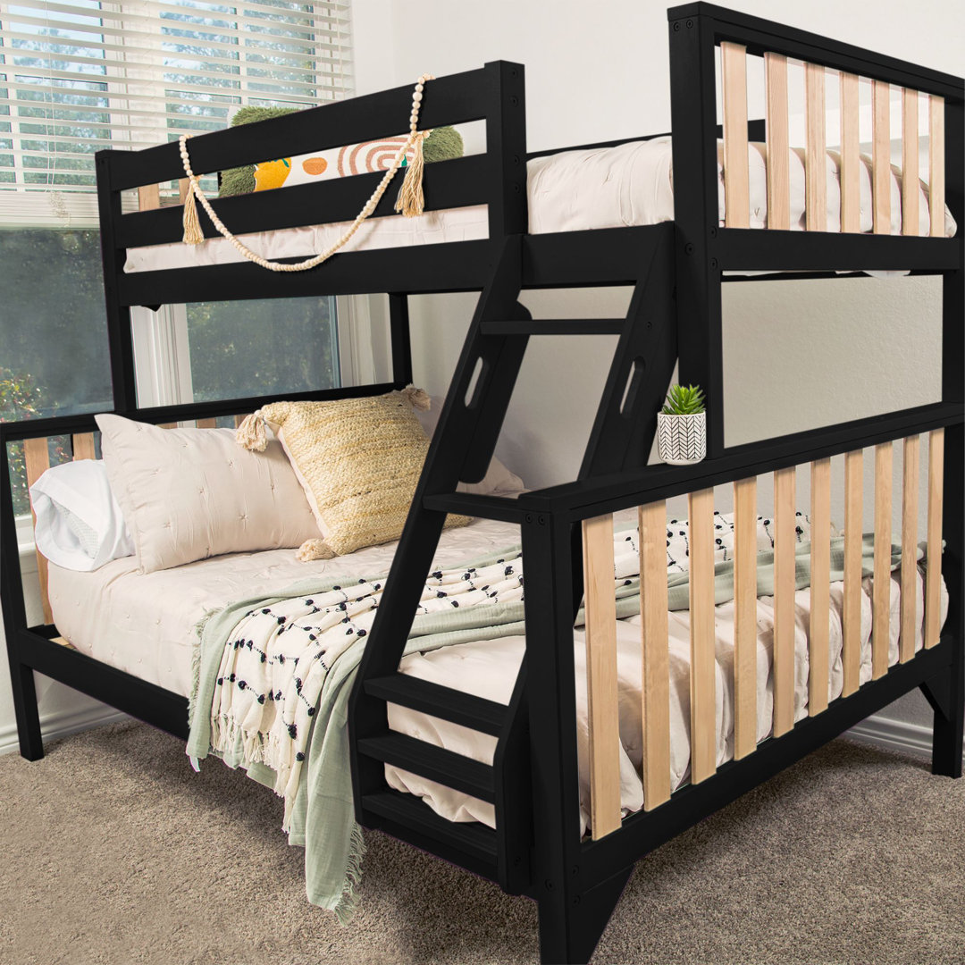 Brubaker Twin over Full Solid Wood Standard Bunk Bed Viv + Rae™ 