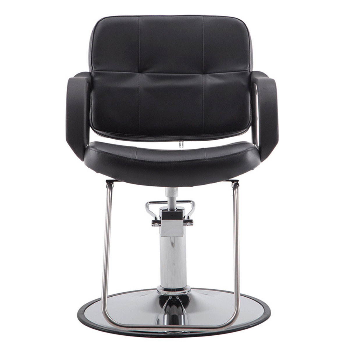 Symple Stuff Veazey Leather Seat Reception Chair with Metal Frame