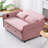 65.7" Corduroy Upholstered Pull-out Sofa With Cup Holder-796548397