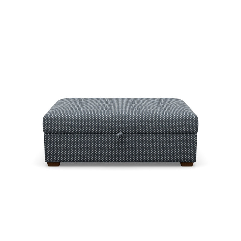 Baxter Square Ottoman, Walnut, Macrame 090636