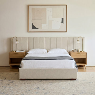 Dobson Upholstered Wide Headboard Hotel Bed