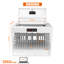 Station de charge pour 16 ordinateurs portables / tablettes, armoire de charge pour iPad / Chromebook / ordinateurs portables, chariots de rangement pour ordinateur portable et tablette pour salle de classe / bibliothèque / bureau / verrouillable, blanc