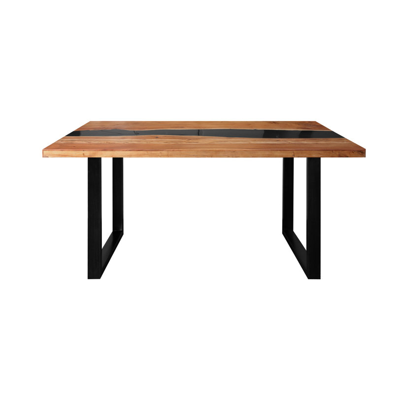 Marjory Acacia Metal Base Dining Table