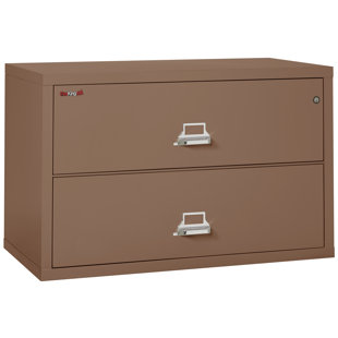 Fireproof 44.5'' Wide 2 -Drawer Steel File Cabinet