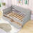 2 Drawers Twin Wood Daybed, Semi-Enclosed Design-881439987