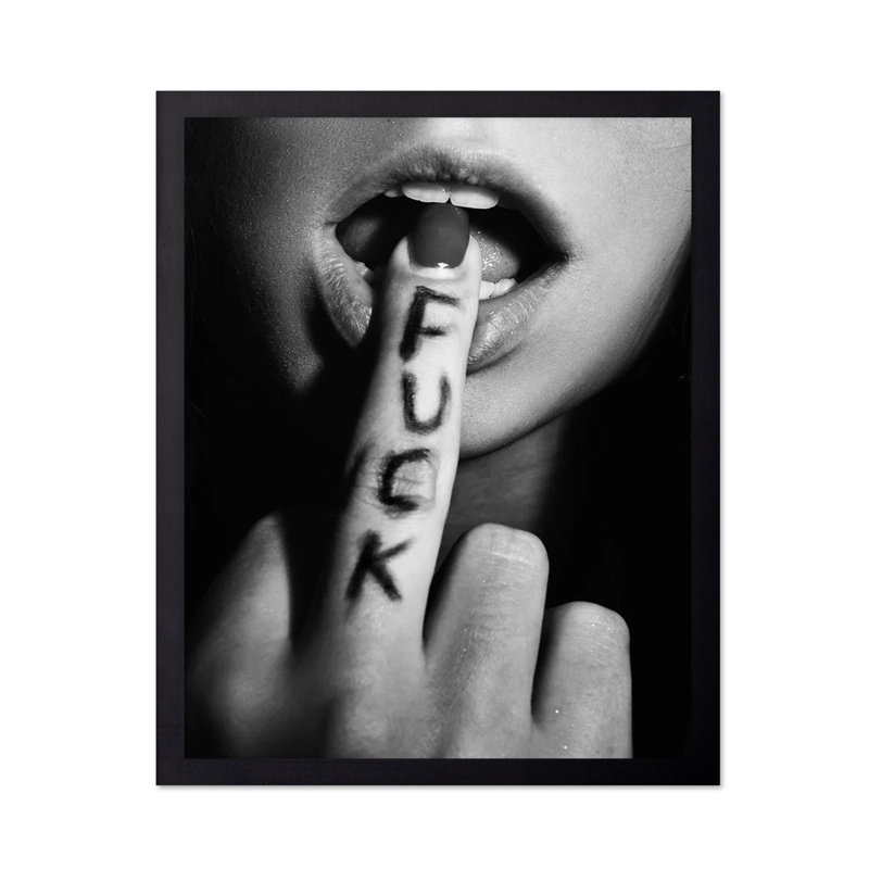 Fuck Middle Finger, Unframed, Poster, 16"H x 20"W