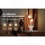 Lampe de table décorative, DEL, vase en cristal Red Roses Trumpet, chrome 21 po