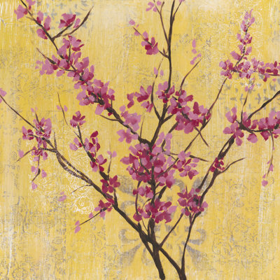 Fuchsia Blossoms I by Jennifer Goldberger - Wrapped Canvas Painting