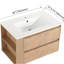 Meuble-lavabo mural 30 po avec lavabo en céramique 2 tiroirs