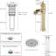 Robinet de salle de bains monotrou avec ensemble de drainage-71770736