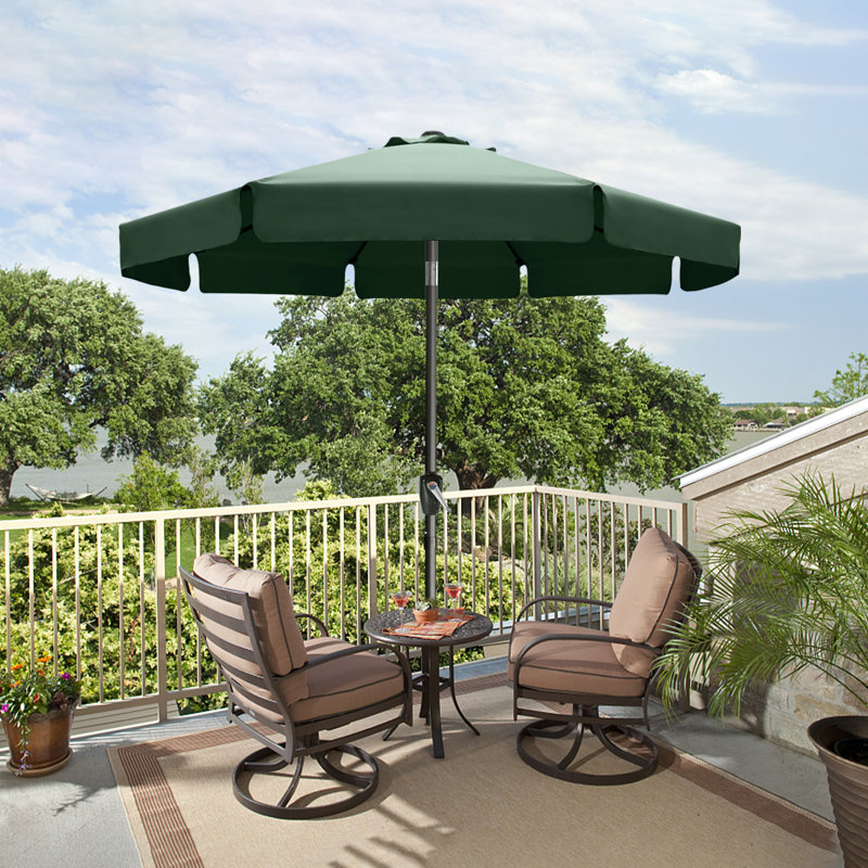 Parasol de marché 9 pi Hobert, Vert forêt, H 96,4 po x l 118 po x P 118 po