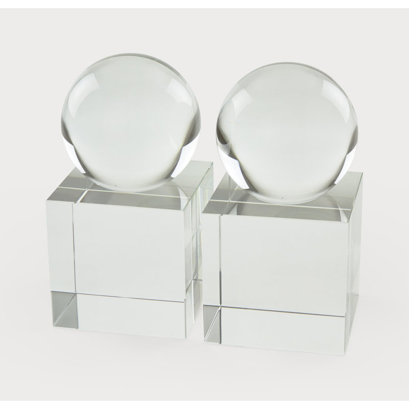 Crystal Sphere Bookends