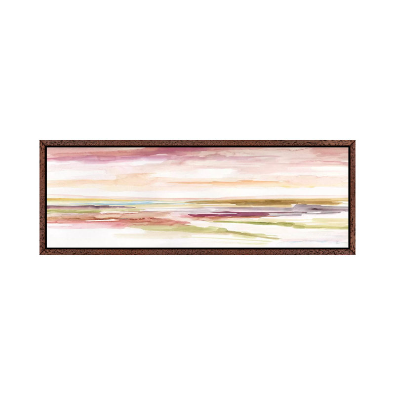Spectrum Sunset I by Nan - Panoramic Print on Canvas, 121.92 cm H x 40.64 cm W, Classic Brown Wood Framed