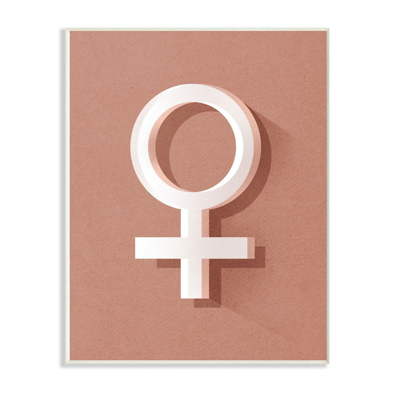 Symbole féminin par Daphne Polselli - impression d'art textuel, Plaque murale, H 15 po x l 10 po