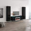 Meuble audio-vidéo moderne 94,6 po avec foyer électrique Brezhane-1270201212