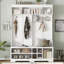 Arbre d'entrée Heylin avec banc et rangement pour chaussures-2129675058