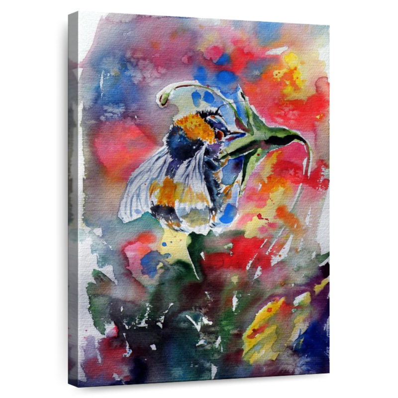 Brampt Bee With Flower, 30" H x 20" W