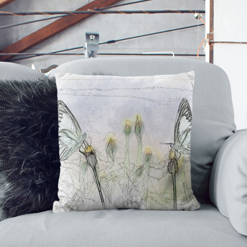 Square Throw Cushion, 40cm H x 40cm W x 15cm D