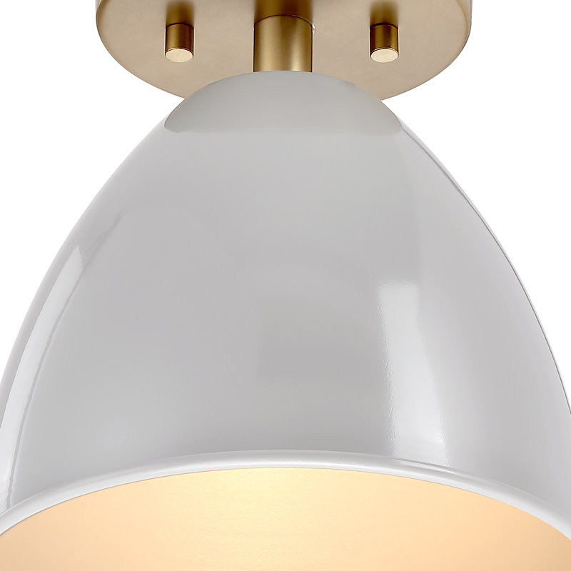 Joce Semi Flush Mount, Gray Sky