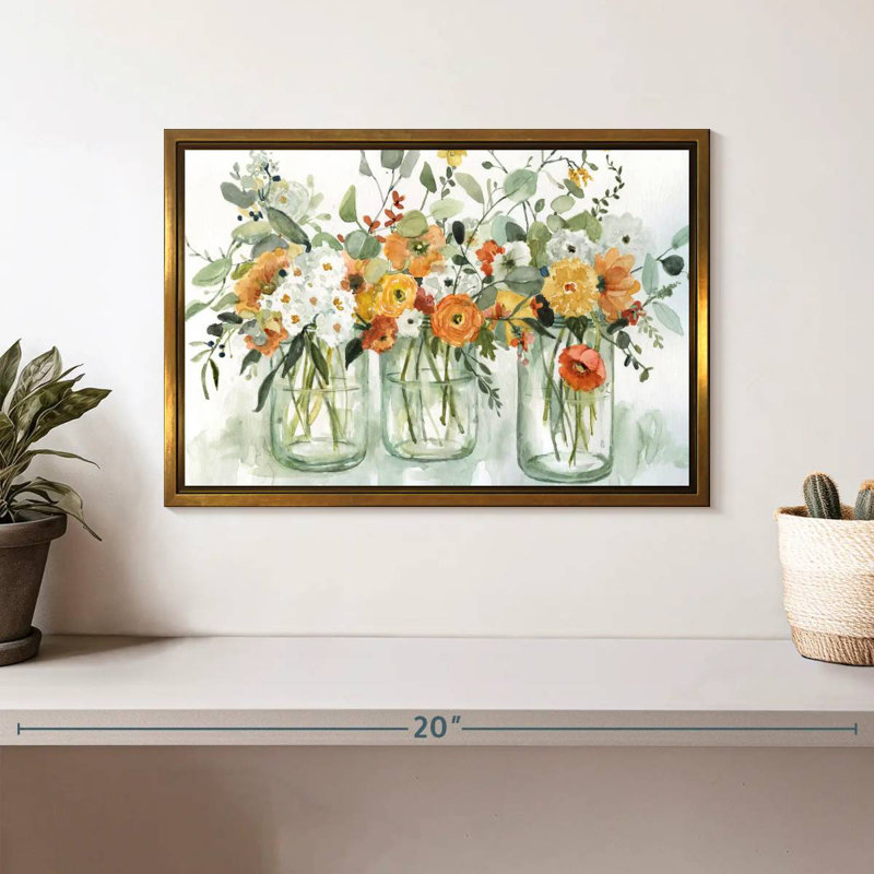 Trois Beautés, Cadre flottant doré, 13 po x 9 po