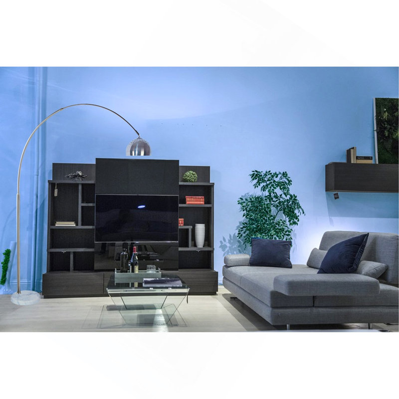 81"H STEEL MODERN ARCH FLOOR LAMP
