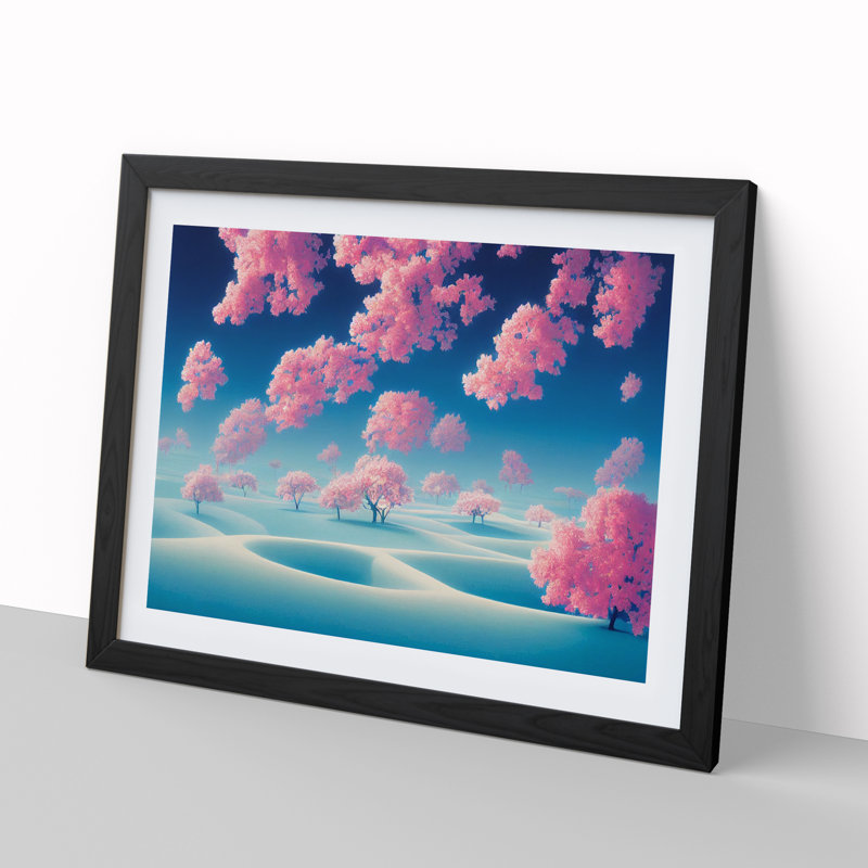 Magnetic Spring Forest - Framed Print, Black, 46cm H x 64cm W x 2cm D