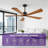 5-Blade Indoor Wood Ceiling Fan with Integrated LED Light, Remote Control, and Reversible Airflow-237166053-237166052