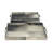 Arabella Leather Gray Wooden Handmade Cowhide Living Room Decor Tray with Slot Handles, Set of 2-1060400890