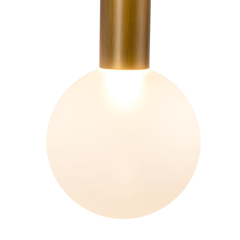 Martinez 3 - Light LED Vanity Light, Vintage Brass/Opal Glass