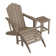 Outdoor Poly Adirondack Chair With Side Table And Ottoman