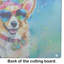 Grande planche à découper en verre Corgi Hippie Dawg