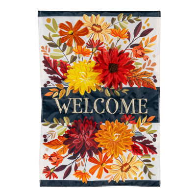 Drapeau d'automne floral