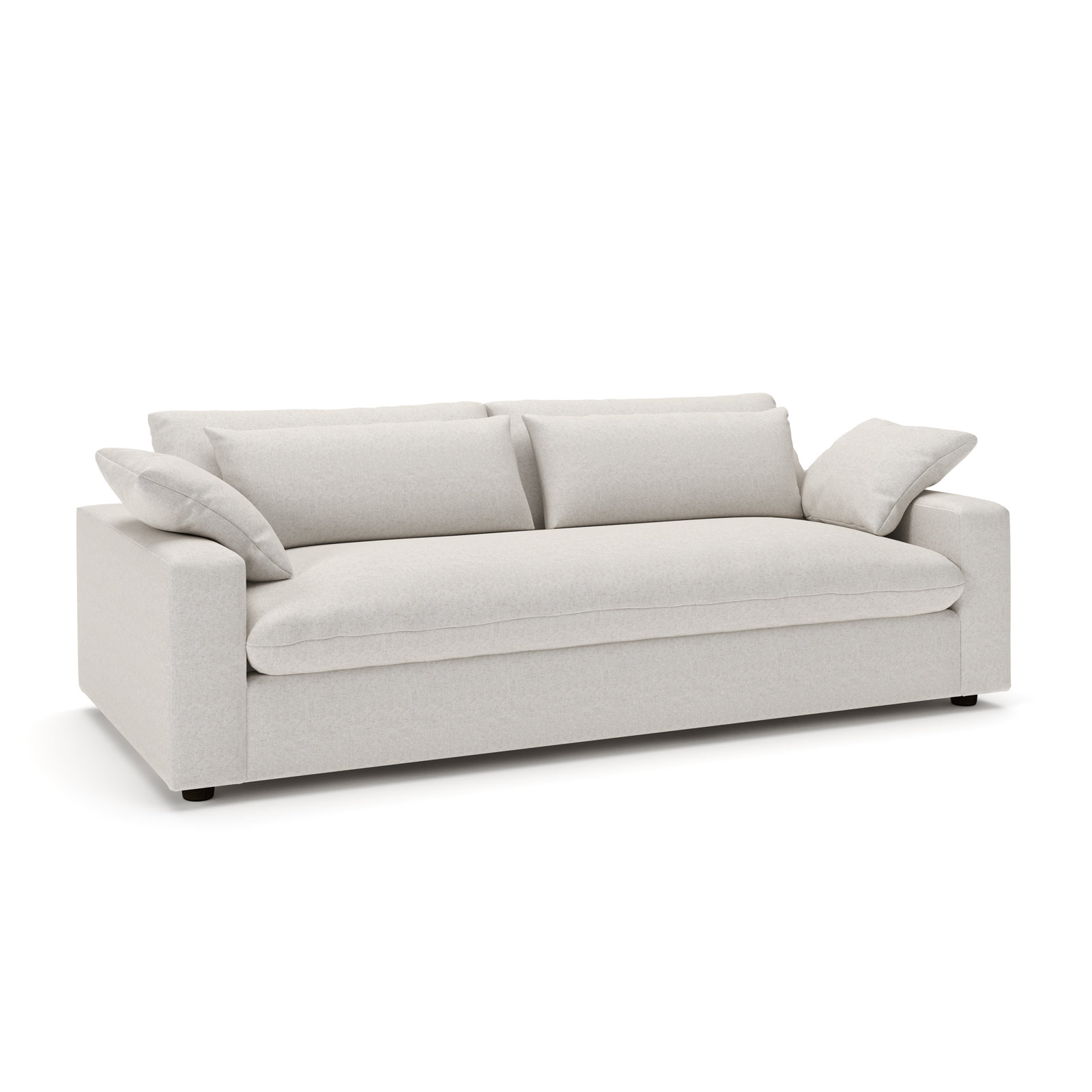 Remy 90'' Upholstered Sofa, Macarena Light Gray Canvas