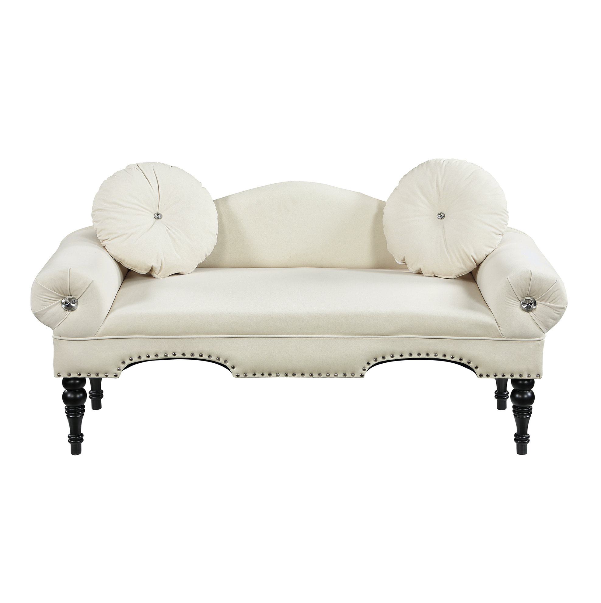 House of Hampton Upholstered Loveseat Sofa Accent Entryway Bench Small ...