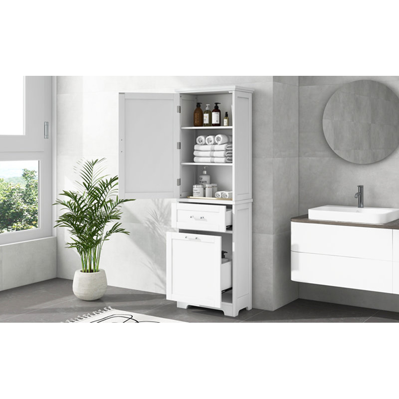 Rangement pour salle de bain Medra, Blanc