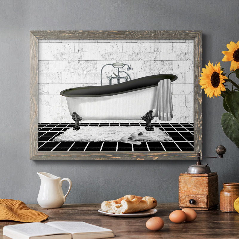 " Modern Bath II ", Gray, 26" H x 38" W