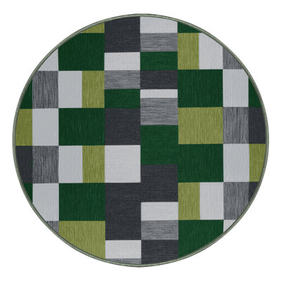 Machine Washable Botanical Area Rug