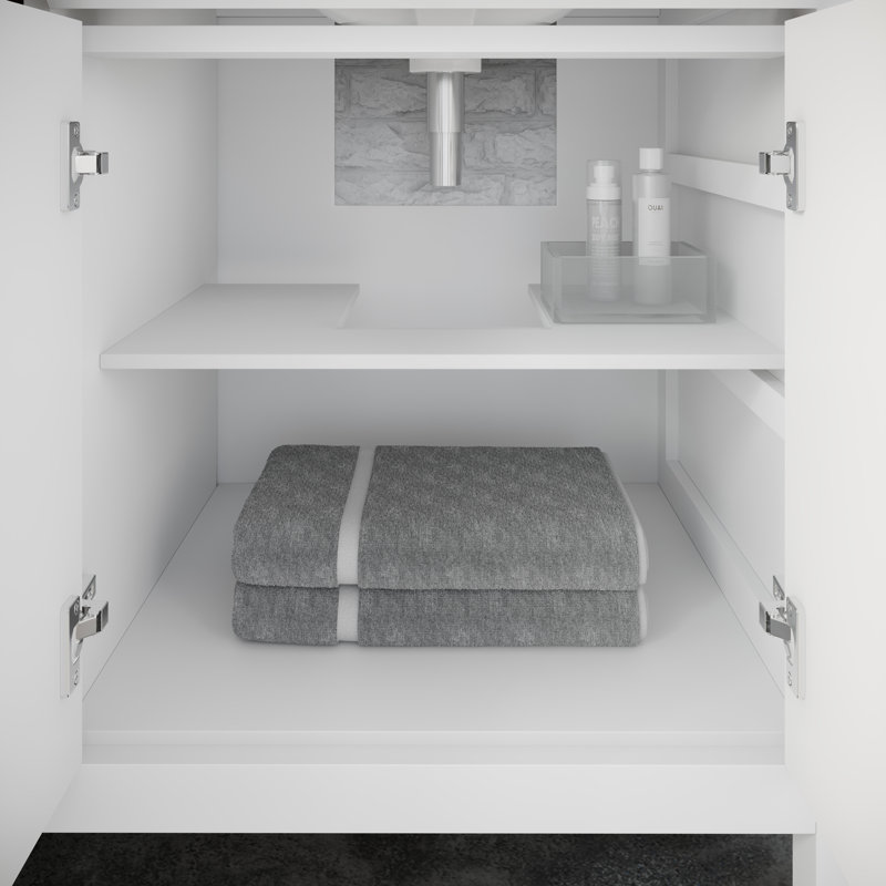 Sibilla 60 po Meuble-lavabo avec tiroir, Blanc
